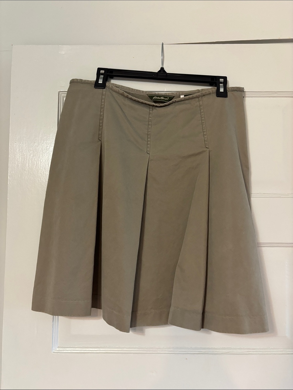 Eddie Bauer Tan A-Line Pleated Skirt